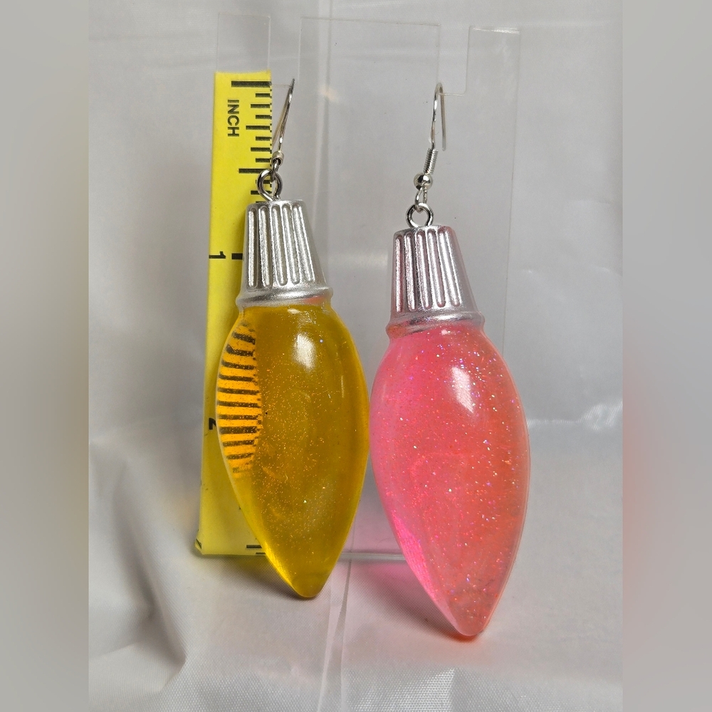 #256 - 257- Festive Light Bulb Earrings